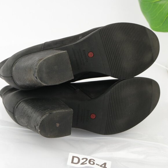 Blondo Womens Nelli Boot Size 9.5 Black Leather Waterproof Mid Block Heel Bootie - Picture 8 of 13